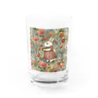 天道虫のVintage Bunny Water Glass :front