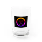 和の池の丸の中の火の字 Water Glass :front