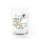 ししゃもねこ社のガクブルししゃもねこ Water Glass :front