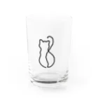 【KOTCH】 Tシャツショップの猫　ライン Water Glass :front