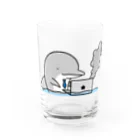 夜門堂シオンの会社員イルカ Water Glass :front