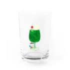 iii sum+ illustrationのmelon soda Water Glass :front