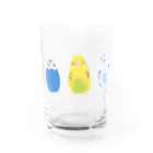 yomoyomo_yomogiのセキセイインコ_C Water Glass :front