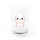 ほっこりデザインスタジオのほっこりわんちゃん Water Glass :front