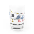 やちよ｜リアル鳥イラストのKAMOMEJYANAI Water Glass :front