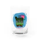 Train Kids! SOUVENIR SHOPのカエル電車「 雨♪」 Water Glass :front