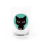 あずき缶のBLACK CAT Water Glass :front