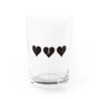 きょうもぜったいがんばらない。の闇に生まれし漆黒のハート！ Water Glass :front