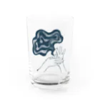 北風のゼリーのモヤるマジック（紺） Water Glass :front