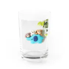 kumamia（くまみあ）のくまの3兄弟（ぞうさん） Water Glass :front