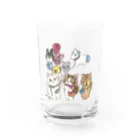 猫のきぬくんのお店のミロクくんとアンジュちゃん Water Glass :front