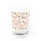 WAMI ARTのヲシテ文字いろいろ【桜花色ベース】 Water Glass :front