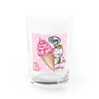 旅猫王子れぉにゃん👑😼公式(レイラ・ゆーし。)の【夏アイス☆れぉにゃん】 Water Glass :front