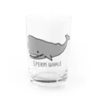 1/2のゆるふわマッコウクジラ Water Glass :front