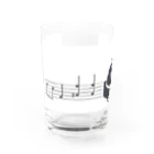 ドッグハウスベティのおんぷ・ダックス Water Glass :front