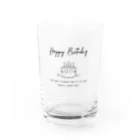 これいいかもTシャツ製作所のHappy Birthday　シンプル Water Glass :front