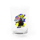 宇寅。の刀と猛禽類イメージのドラゴン Water Glass :front