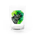 NEKONEEの黒恵 Water Glass :front