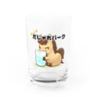 ほっこり だじゃれパーク 限定グッズの公式ロゴ Water Glass :front