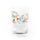 鳥救うSUZURIの『ぴぃ、多様性。』【寄付付き商品】 Water Glass :front