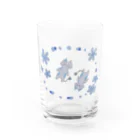 kina☆kinaの青のはなねこさん Water Glass :front