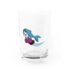 紫時雨のグラス　ニトロール Water Glass :front