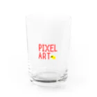 ゴリのpixelart(ひよこ) Water Glass :front