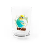 むーむー小屋の止まり木おちび Water Glass :front