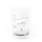ｓの店（SUZURI店）のくじらないん Water Glass :front