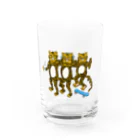 835EMIKOの虎男3匹 Water Glass :front