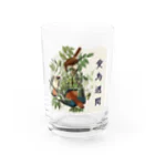 アニマル四字熟語の「愛鳥週間」　オーデュボンの鳥 Water Glass :front