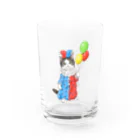 Ａｔｅｌｉｅｒ　Ｈｅｕｒｅｕｘのサーカスにゃんこ　風船ピエロ Water Glass :front