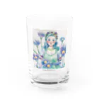 kazuyo online store【suzuri】　　　　　　　　　　　　　　　　　　　　　　　　　　　　　　　　　　　　　　　　　　　　　　　　　　　　　　　　　　　　　　　　の花に囲まれて Water Glass :front