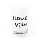 星好き⭐️のI LOVE NiKU Water Glass :front