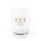 Bordercollie Streetのch-latte5 Water Glass :front