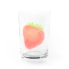 いちごつみ🍓のピンクいちごちゃん〜 Water Glass :front