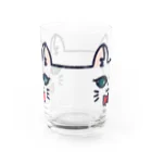 山葵あやめのネコちゃんリボングラス・赤 Water Glass :front