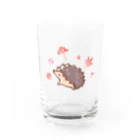 ハルマツアキの【ハリネズミ】ゆるゆるどうぶつシリーズ Water Glass :front