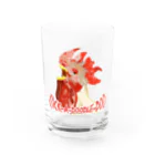 ko-jのcock-a-doodle-doo Water Glass :front