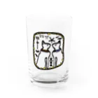 りんとくろの猫の神様バステト Water Glass :front