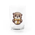 QuillSerenadeの可愛いリボンのもちぽんのステッカー Water Glass :front