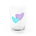 mariascharmsのxoxo シンプル　ハート　デサイン Water Glass :front