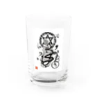 KOTODAMAYAの龍神イラスト「護符」 by masurami Water Glass :front