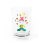 onmycolorの楽描き店のそばかすこちゃん with LOVE Water Glass :front