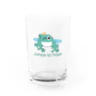 Atelier-Colortealのカエルは思う『Jumps to hope』 Water Glass :front