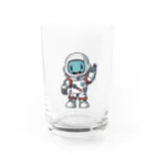 Vasetti_pressの手を振る宇宙飛行士 Water Glass :front