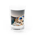 manopinoのおしゃれな街！サントリーニ島 Water Glass :front