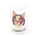 フクミンのふわふわネコ Water Glass :front