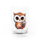 Vasetti_pressのフクロウとコーヒー Water Glass :front