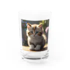 moonshine_fukurouの愛くるしい猫目線 Water Glass :front